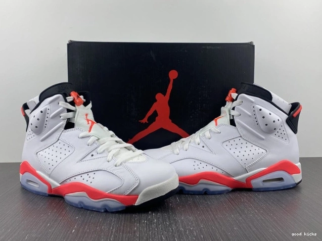 Rep 384664-123 White Infrared Jordan (2014) Retro 6 0708